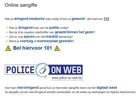 Doe nu ook aangifte vanuit uw kot : uitbreiding Police on web